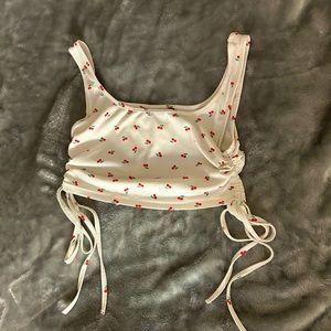 Shein white crop top, size: xs